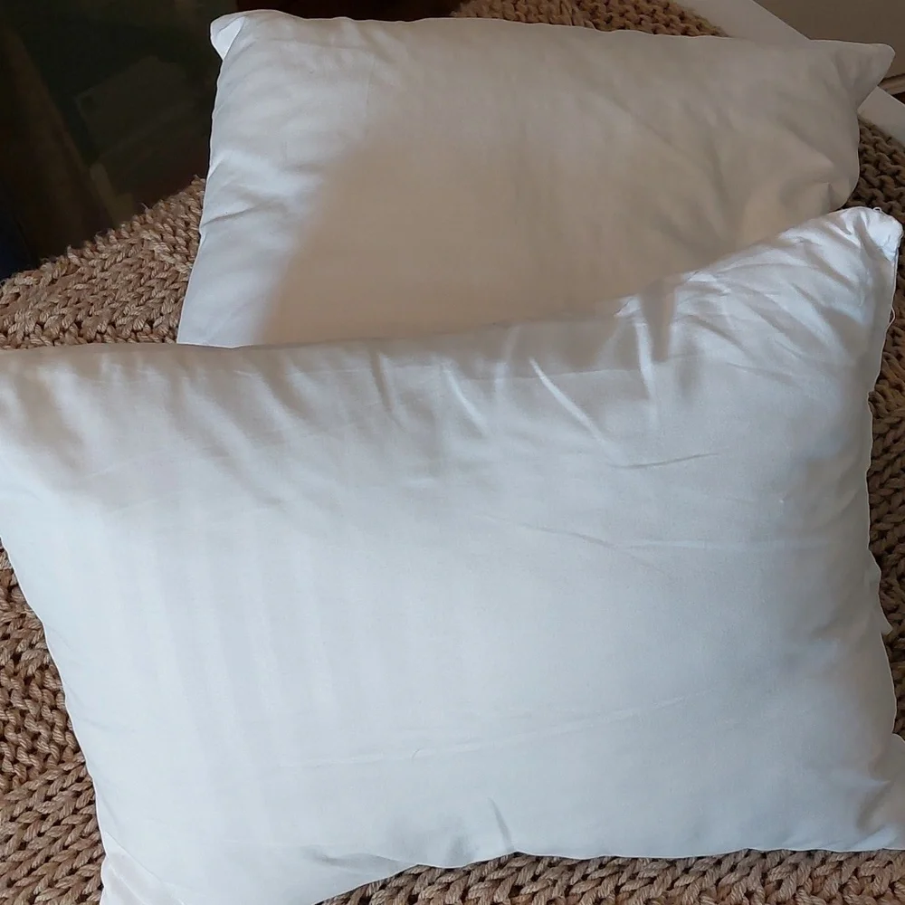 Set of 2 White Throw Pillows EUC